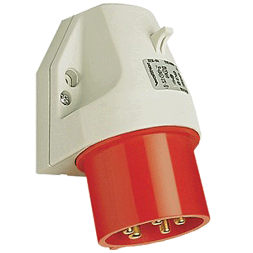 HENSEL MAKE 16/20A 2 POLE + EARTHING APPLICATION PLUG FOR WALL MOUNTING IP 44